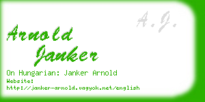 arnold janker business card
